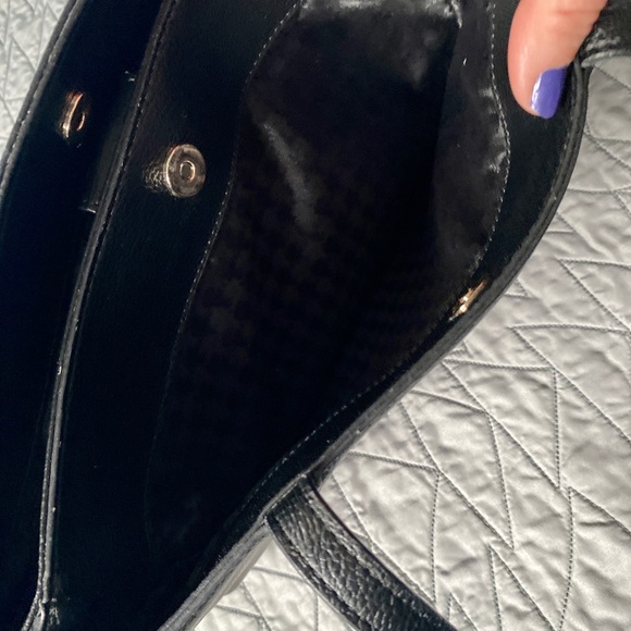 KARL LAGERFELD PARIS tote satchel handbag black Pre-owned in excellent shape - Picture 4 of 7